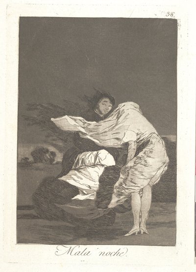 In de duisternis van de nacht door Francisco de Goya