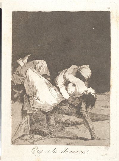 En ze slepen haar weg door Francisco de Goya