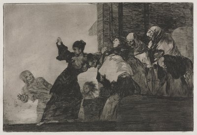 De Spreekwoorden: Arme Dwaasheid, 1864 door Francisco de Goya