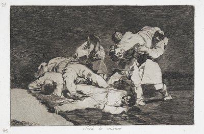 Hetzelfde (Será lo mismo) uit de serie Rampen van de Oorlog (Desastres de la Guerra) door Francisco de Goya