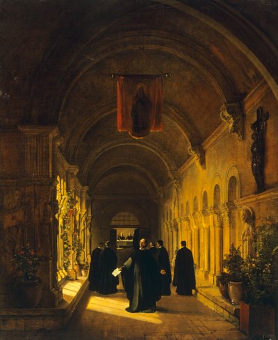 Abelard in het klooster door Francois Marius Granet