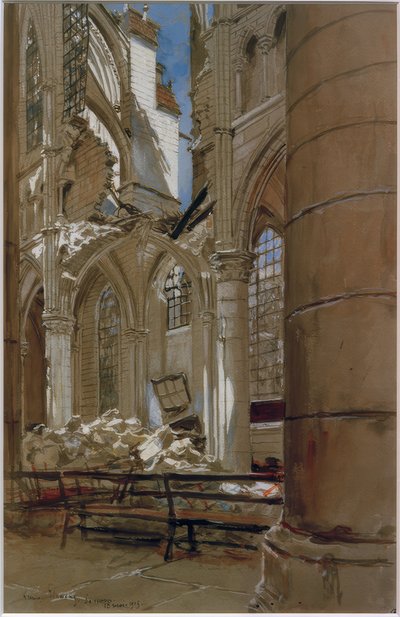 Soissons, 18 mei 1915 door Francois Flameng