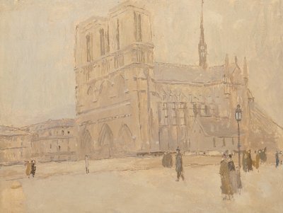 Notre Dame in de winter door Frank Edwin Scott