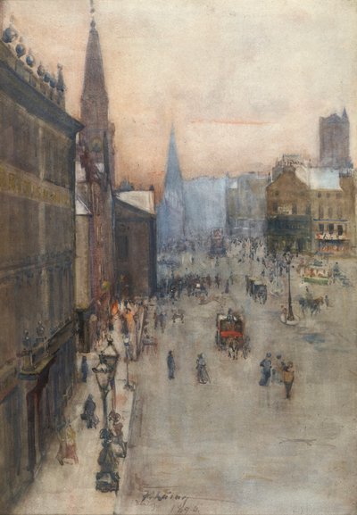 Straatscène, 1894 door Frank Laing