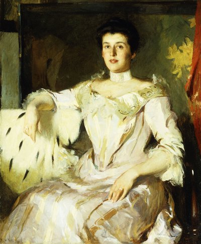 Portret van een Dame door Frank Weston Benson