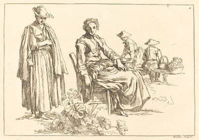 Figuren in een landschap door François Boucher after Abraham Bloemaert