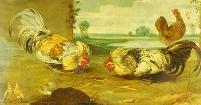 Een hanengevecht door Frans Snyders or Snijders