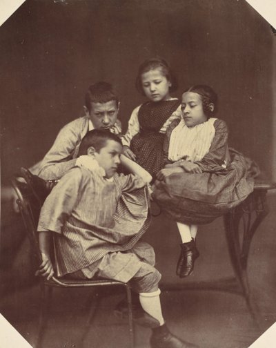 Alfons, Eugen, Marie, en Hermine Antoine, 1850s-60s door Franz Antoine