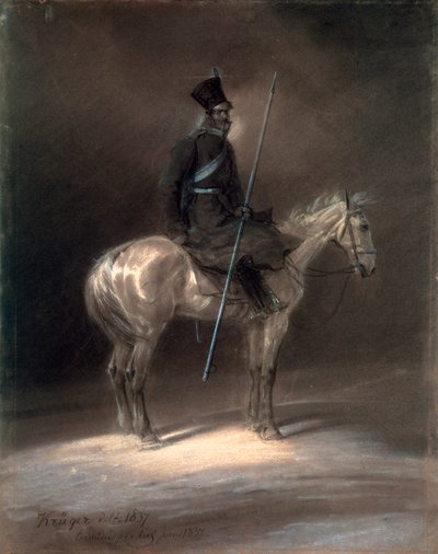 Kozak te Paard, 1837 door Franz Krüger