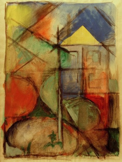 Abstracte compositie door Franz Marc