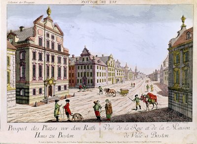 Uitzicht op het stadhuis, Boston door Franz Xaver Habermann