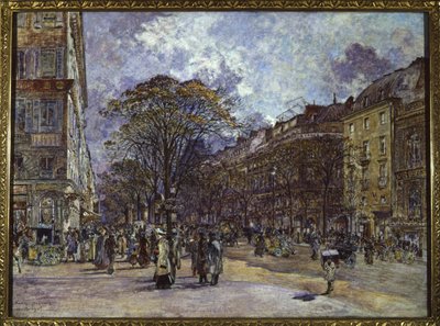 Boulevard des Italiens, Parijs door Frederic Anatole Houbron