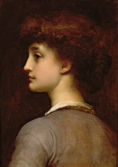 Portret van een jong meisje door Frederic Leighton