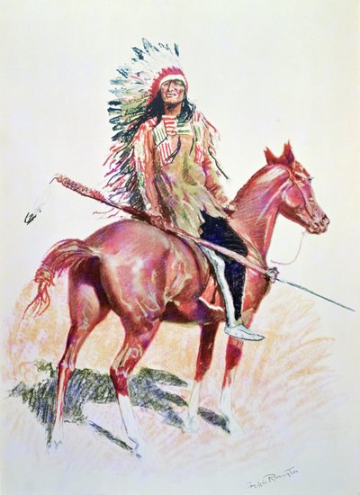 Sioux opperhoofd door Frederic Remington