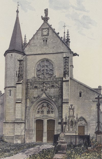 Lhuitre, Kerk, Gevel W door French Photographer