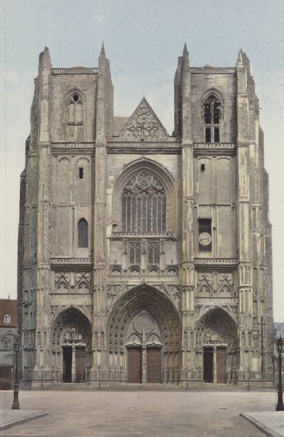 Nantes, Kathedraal, westgevel door French Photographer