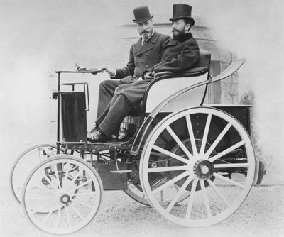 De Jeantaud elektrische auto, 1896 door French Photographer