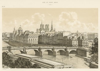 Cité et Pont-Neuf, 1878 door French School