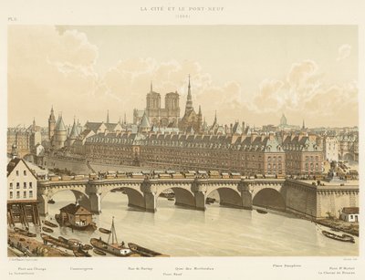 La Cité et le Pont-Neuf, 1665 door French School