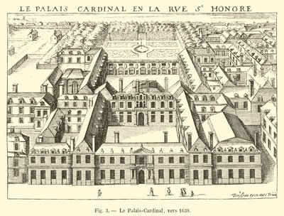 Het Palais-Cardinal, circa 1638 door French School