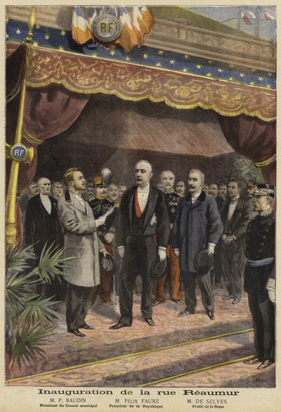 Opening van de Rue Reaumur, Parijs, 1897 door French School