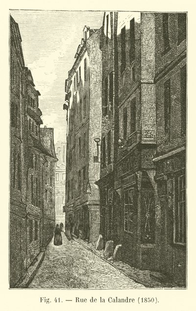 Rue de la Calandre, 1850 door French School