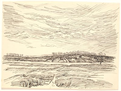 Landschap met velden door Fritz Syberg