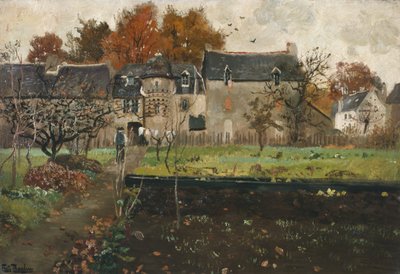 Franse boerderij, ca. 1900 door Fritz Thaulow