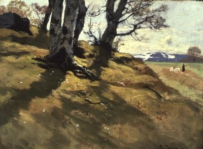 Landschap bij Stord, Noorwegen door Fritz Thaulow