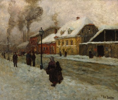 Straatgedeelte uit Groenland (Oslo) door Fritz Thaulow