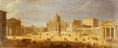 Piazza S. Pietro, Rome door Gaspar van Wittel