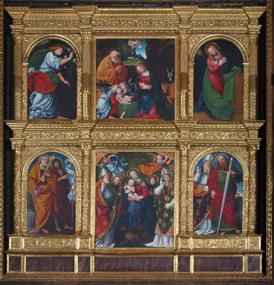 Annunciatie en Geboorte, 1516 door Gaudenzio Ferrari