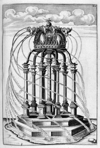 Fonteinontwerp door Georg Andreas Bockler