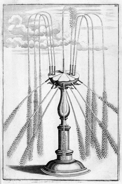 Ontwerp van een sierfontein, 1664 door Georg Andreas Bockler