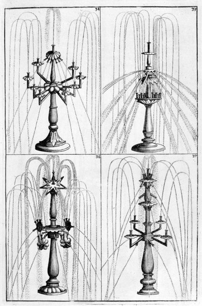 Ontwerp van een sierfontein, 1664 door Georg Andreas Bockler