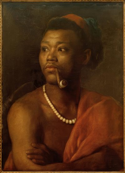 Portret van een mulat door Georg Cornicelius