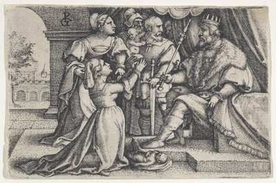 Het oordeel van Salomo door Georg Pencz