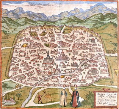 Damascus, Syrië door Georg and Hogenberg Franz (1535 90) Braun