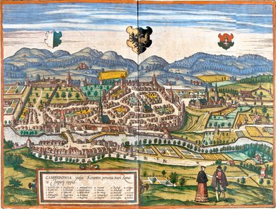 Kempten, Duitsland door Georg and Hogenberg Franz (1535 90) Braun