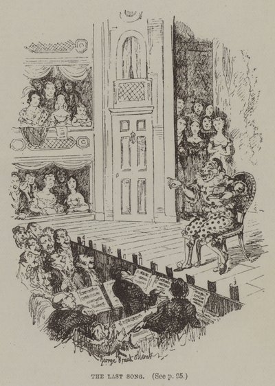 Het laatste lied door George (after) Cruikshank