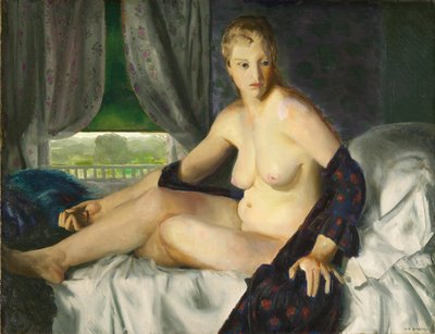 Naakt met waaier door George Bellows