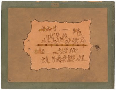 Facsimile van een Sioux Mantel door George Catlin