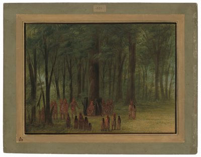 Begrafenis van Black Hawk - Saukie door George Catlin