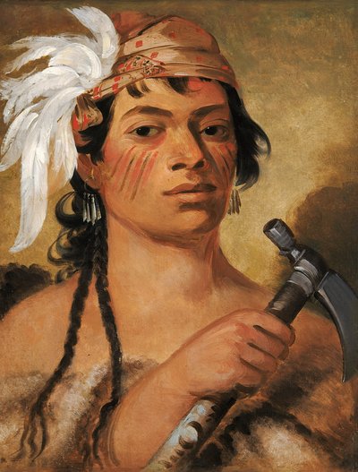 Goede Jager, een krijger, 1831 door George Catlin