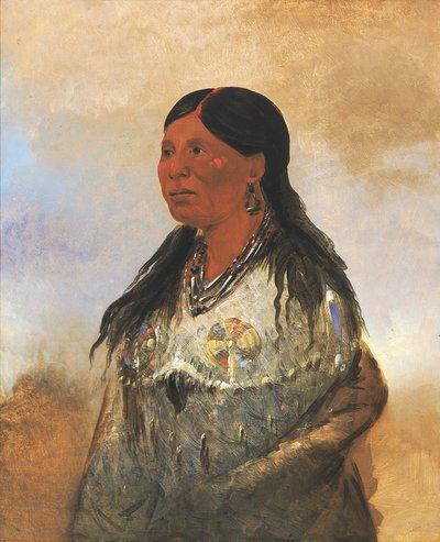 Hón-je-a-pút-o, Vrouw van Berenvanger, 1832 door George Catlin