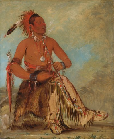 Nóm-ba-mon-nee, dubbele wandelaar, een dappere door George Catlin