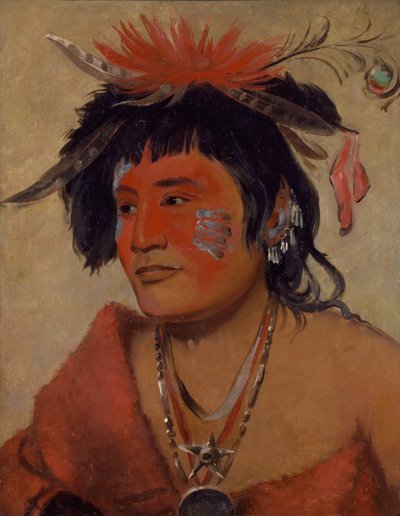 Pah-shee-náu-shaw, een krijger, 1831 door George Catlin