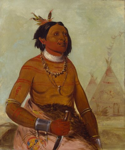 Quáy-hám-kay, Stenen Schelp, een Dappere, 1834 door George Catlin