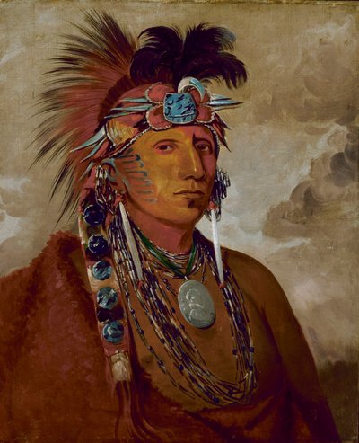 Shó-me-kós-see, De Wolf, een Hoofdman, 1832 door George Catlin