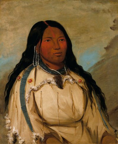 Tow-ée-ka-wet, een Cree-vrouw door George Catlin